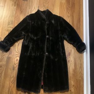 STUNNING chocolate brown fur coat